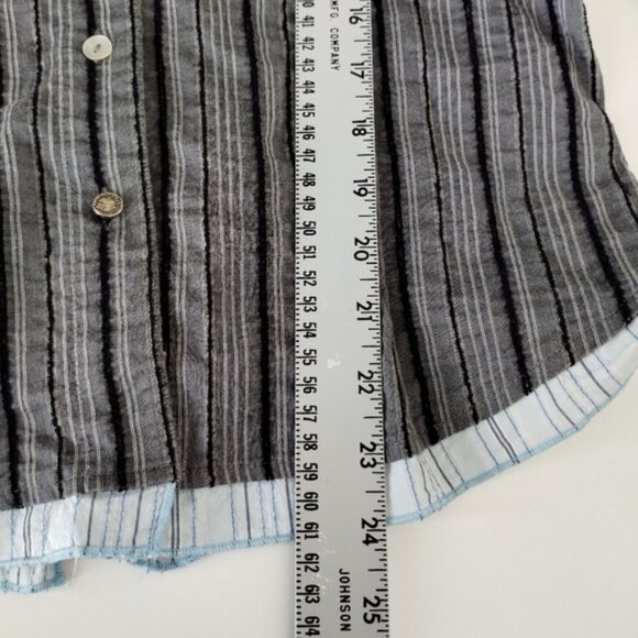 Elisa Cavaletti Blouse Womens Size M Gray Lagenlook Button Front Italy - Picture 7 of 10